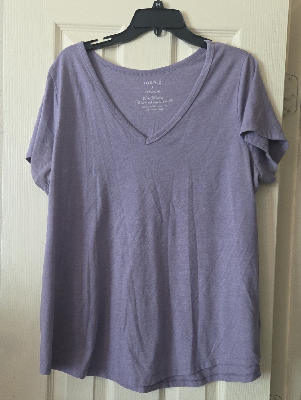 Torrid Lavender V-Neck Short Sleeve Tee